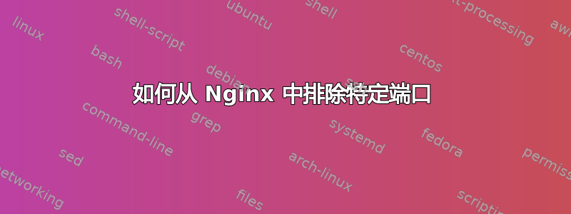 如何从 Nginx 中排除特定端口