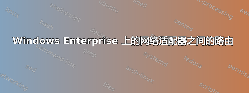 Windows Enterprise 上的网络适配器之间的路由