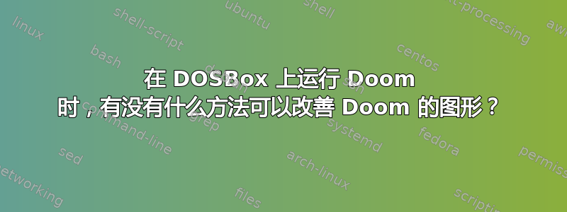 在 DOSBox 上运行 Doom 时，有没有什么方法可以改善 Doom 的图形？