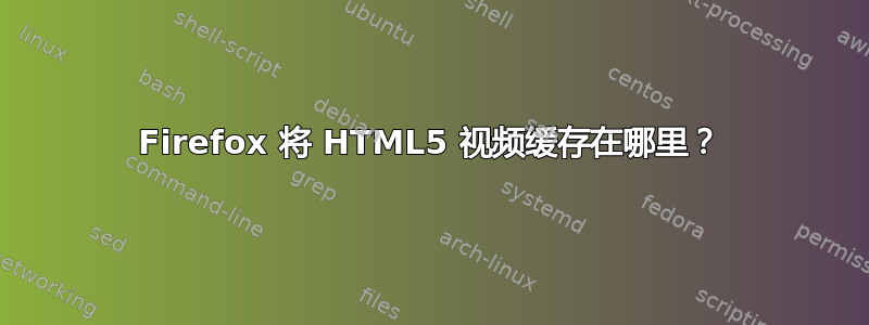 Firefox 将 HTML5 视频缓存在哪里？