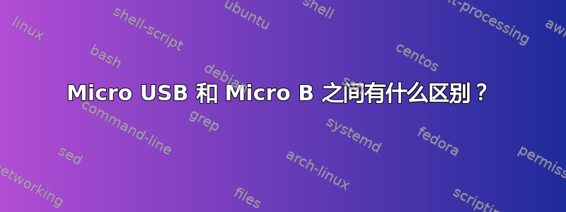 Micro USB 和 Micro B 之间有什么区别？