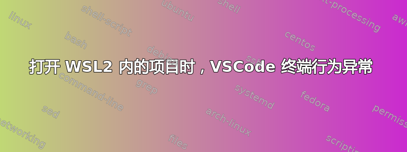 打开 WSL2 内的项目时，VSCode 终端行为异常