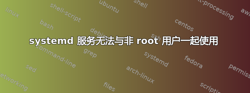 systemd 服务无法与非 root 用户一起使用