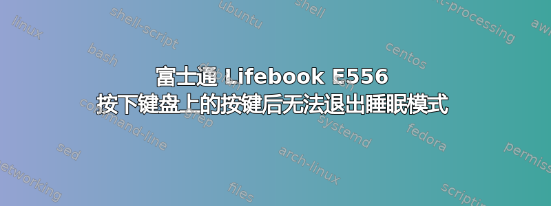 富士通 Lifebook E556 按下键盘上的按键后无法退出睡眠模式