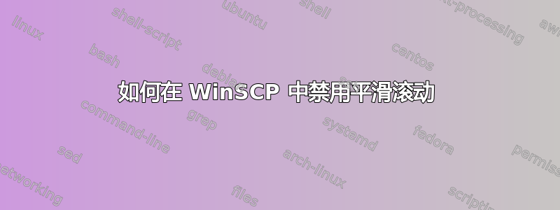 如何在 WinSCP 中禁用平滑滚动