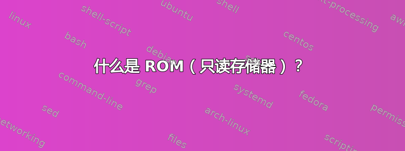 什么是 ROM（只读存储器）？