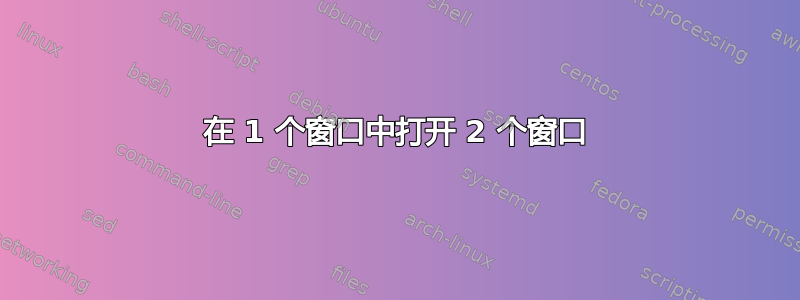 在 1 个窗口中打开 2 个窗口