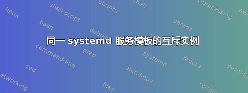 同一 systemd 服务模板的互斥实例