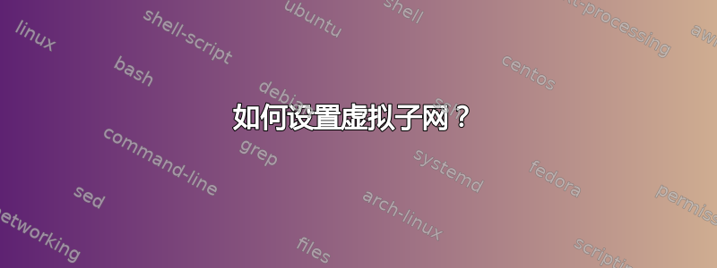 如何设置虚拟子网？