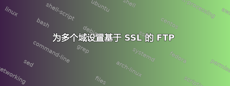 为多个域设置基于 SSL 的 FTP