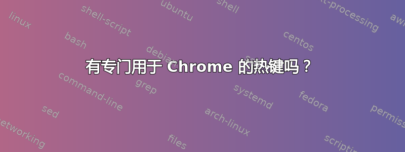 有专门用于 Chrome 的热键吗？