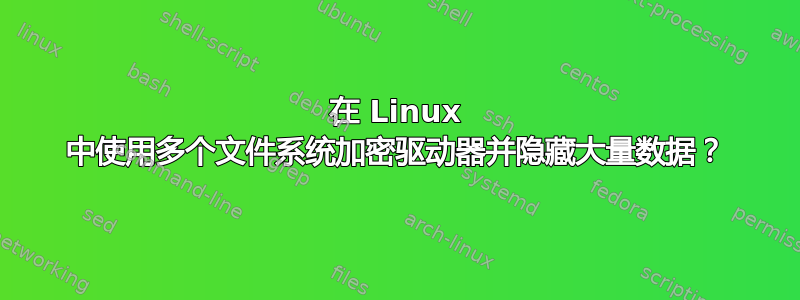 在 Linux 中使用多个文件系统加密驱动器并隐藏大量数据？