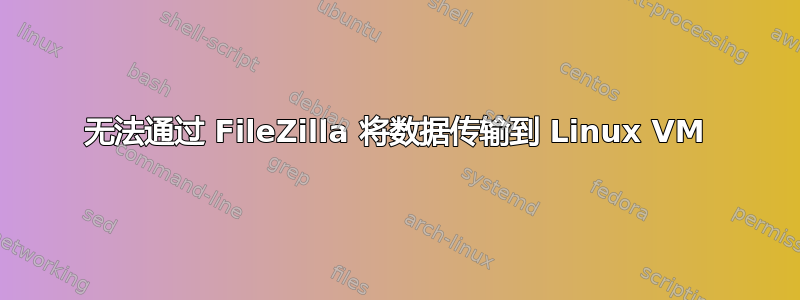 无法通过 FileZilla 将数据传输到 Linux VM