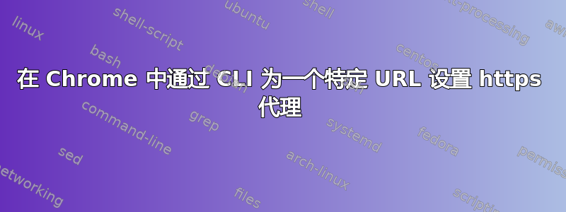 在 Chrome 中通过 CLI 为一个特定 URL 设置 https 代理