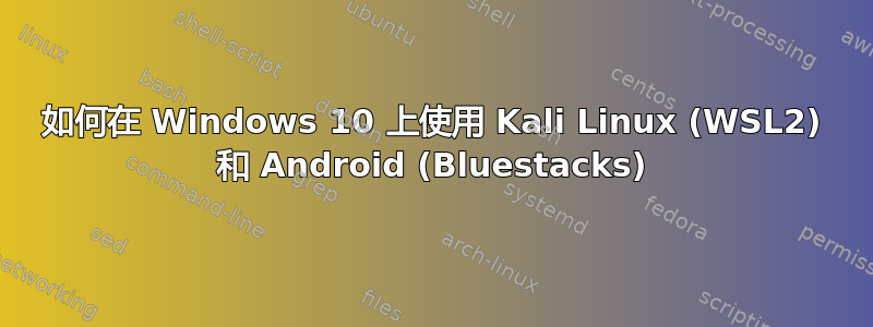 如何在 Windows 10 上使用 Kali Linux (WSL2) 和 Android (Bluestacks)