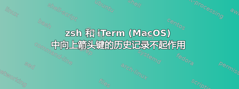 zsh 和 iTerm (MacOS) 中向上箭头键的历史记录不起作用