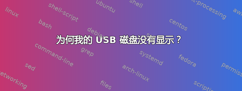 为何我的 USB 磁盘没有显示？