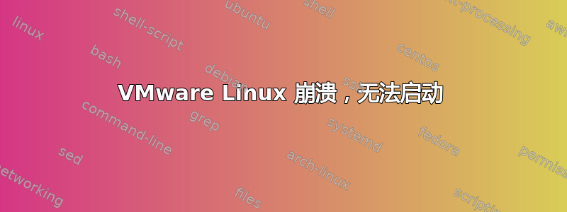 VMware Linux 崩溃，无法启动