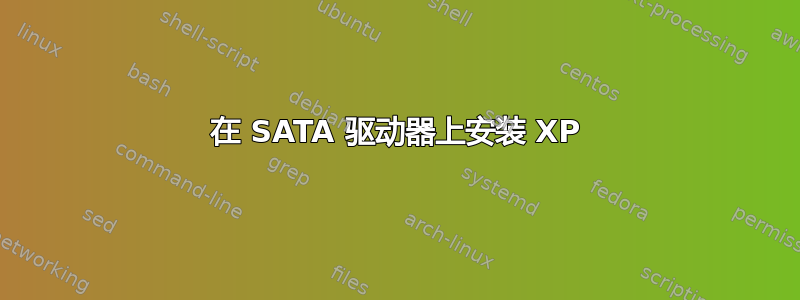 在 SATA 驱动器上安装 XP