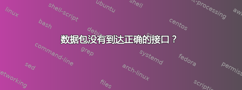 数据包没有到达正确的接口？