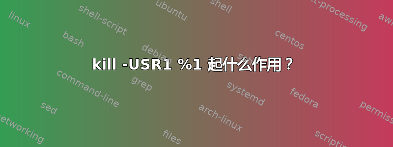 kill -USR1 %1 起什么作用？