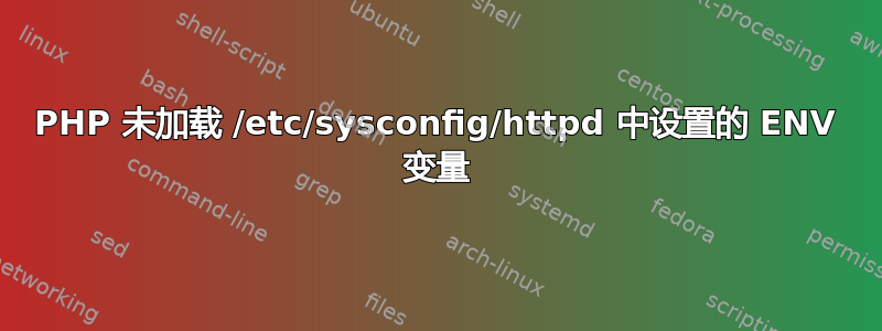 PHP 未加载 /etc/sysconfig/httpd 中设置的 ENV 变量