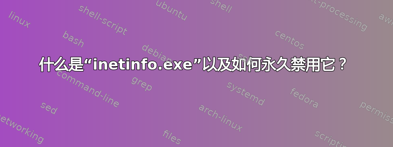 什么是“inetinfo.exe”以及如何永久禁用它？