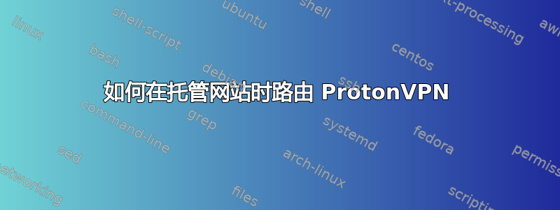 如何在托管网站时路由 ProtonVPN