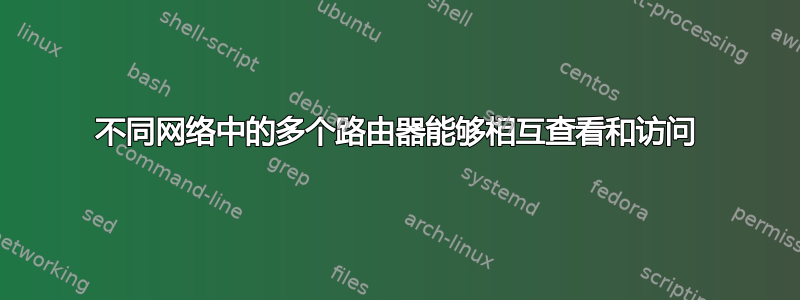 不同网络中的多个路由器能够相互查看和访问