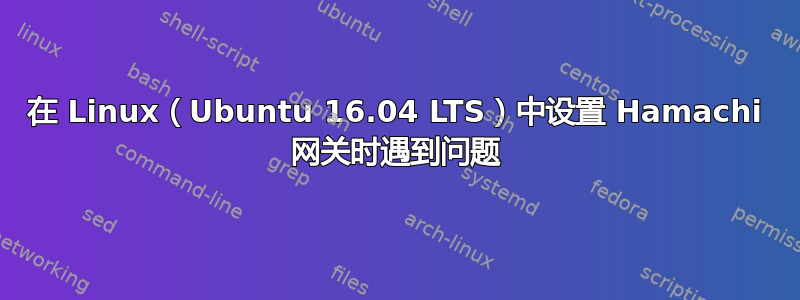 在 Linux（Ubuntu 16.04 LTS）中设置 Hamachi 网关时遇到问题