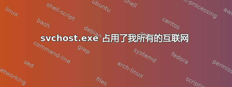 svchost.exe 占用了我所有的互联网