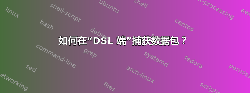 如何在“DSL 端”捕获数据包？