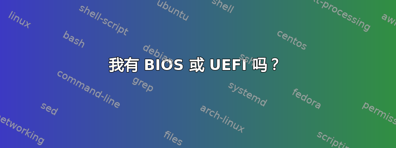 我有 BIOS 或 UEFI 吗？