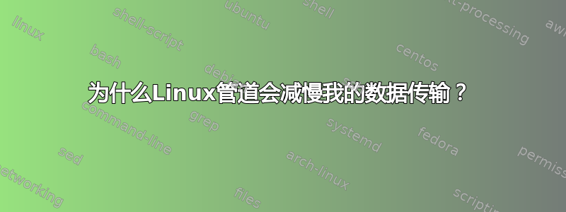 为什么Linux管道会减慢我的数据传输？