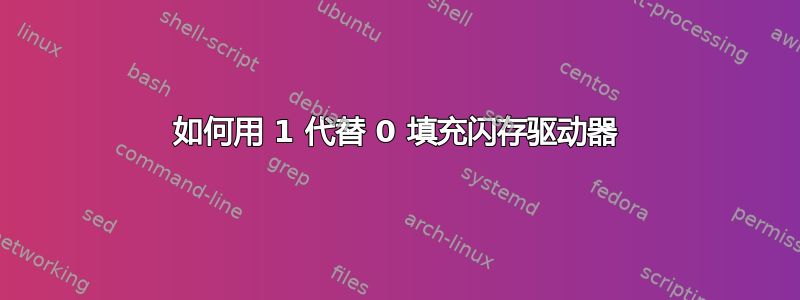 如何用 1 代替 0 填充闪存驱动器