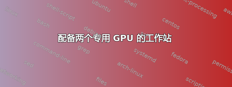 配备两个专用 GPU 的工作站