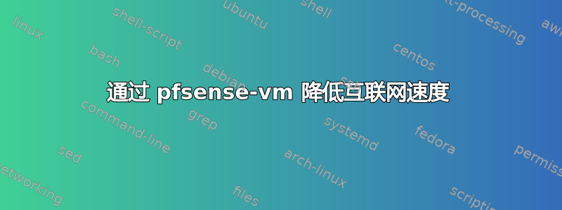 通过 pfsense-vm 降低互联网速度