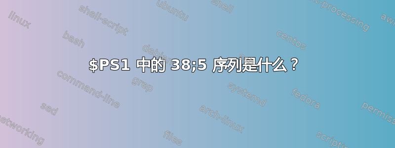 $PS1 中的 38;5 序列是什么？