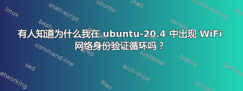 有人知道为什么我在 ubuntu-20.4 中出现 WiFi 网络身份验证循环吗？