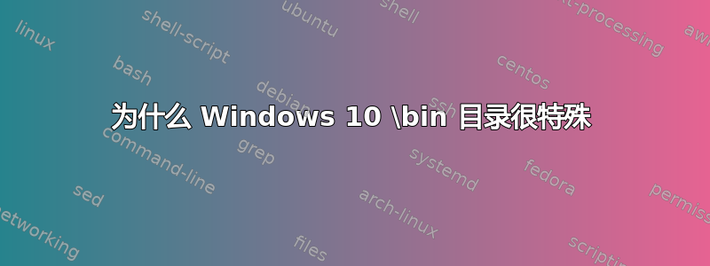 为什么 Windows 10 \bin 目录很特殊