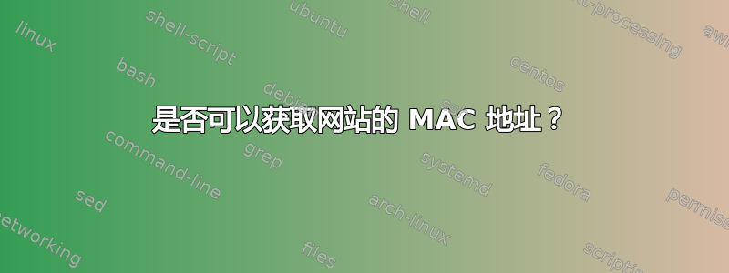 是否可以获取网站的 MAC 地址？