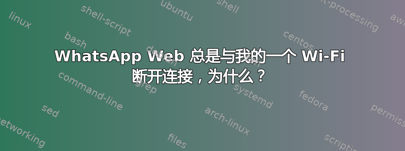 WhatsApp Web 总是与我的一个 Wi-Fi 断开连接，为什么？