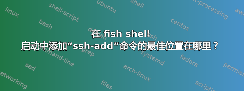 在 fish shell 启动中添加“ssh-add”命令的最佳位置在哪里？