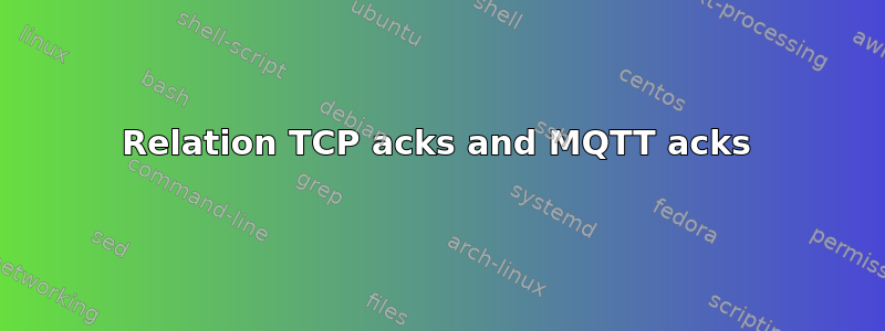 Relation TCP acks and MQTT acks