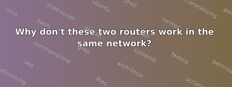 Why don't these two routers work in the same network?