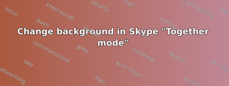 Change background in Skype "Together mode"