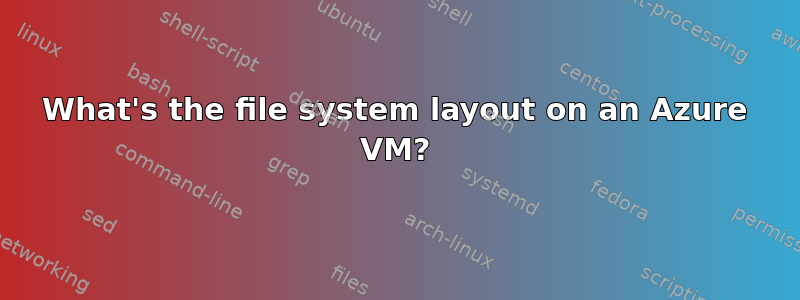 What's the file system layout on an Azure VM?