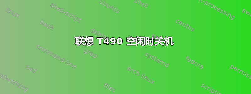 联想 T490 空闲时关机