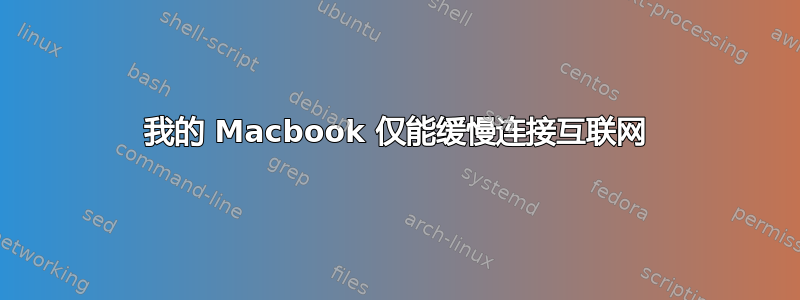 我的 Macbook 仅能缓慢连接互联网