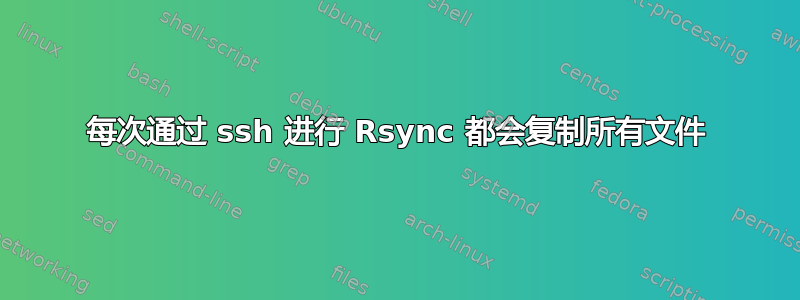 每次通过 ssh 进行 Rsync 都会复制所有文件